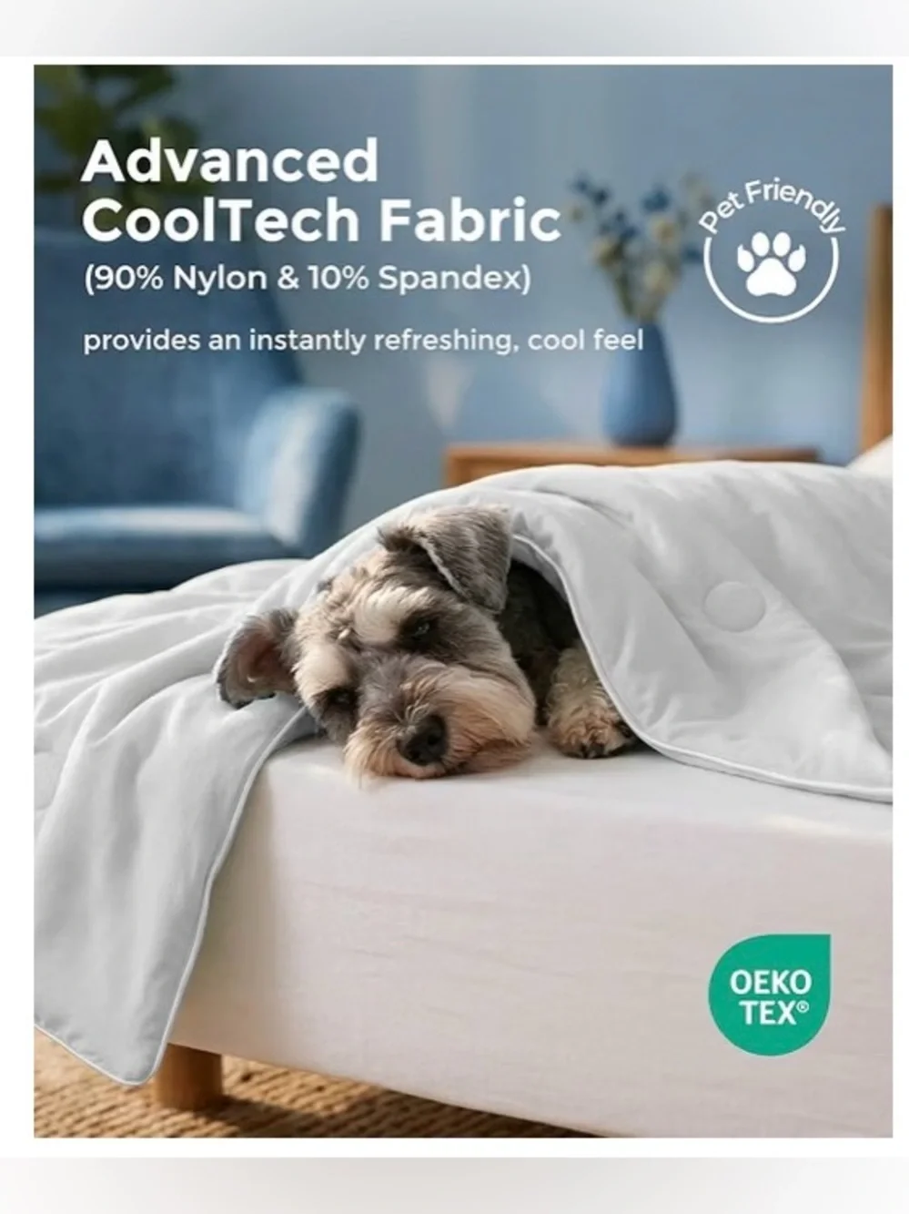SOULFUL Cooling Comforter Queen Size, Cooling Blanket, LightGray, 90